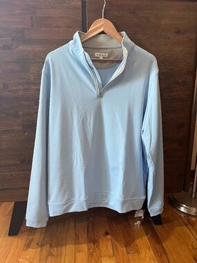 Peter Millar Quarter Zip Pullover Shirt - Light Blue (L)